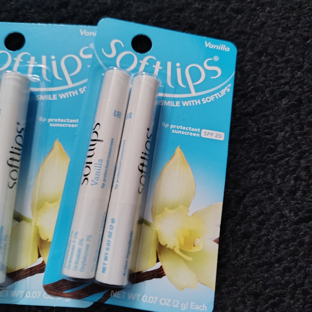 5 Twin Packs Bundle Softlips Lip Protectant Balm  Sunscreen SPF 20 Vanilla